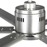 Hubbell Industrial 72 in. Indoor/Outdoor Nickel Dual Mount Ceiling Fan with Wall Control