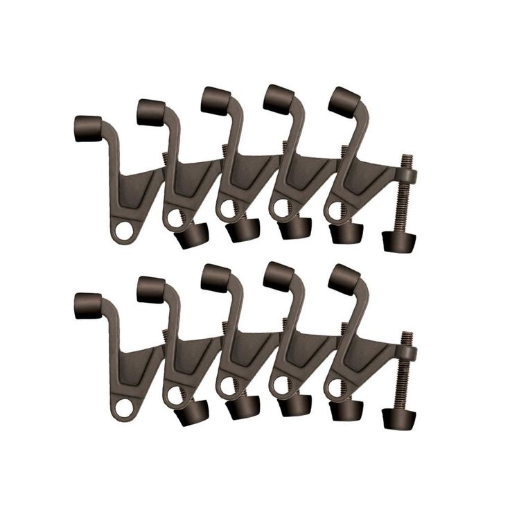 2-1/4 in. x 2-1/8 in. Oil-Rubbed Bronze Jumbo Hinge Pin Door Stop Value Pack (10 per Pack)