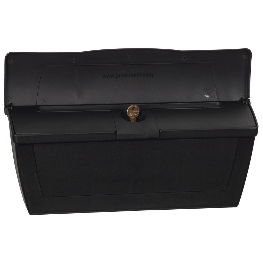 Economic Black Wall Mount Locking Mailbox - Super Arbor