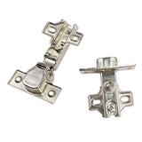 110-Degree 35 mm Euro Nickel Plated Full Overlay Hinge (5-Pairs) - Super Arbor