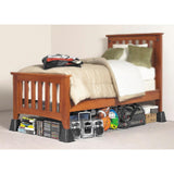 Black Plastic Bed Risers(Set of 4) - Super Arbor