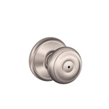 Schlage Georgian Satin Nickel Privacy Lockset, ANSI Grade 2, 1-3/4 in. Max Door Thickness