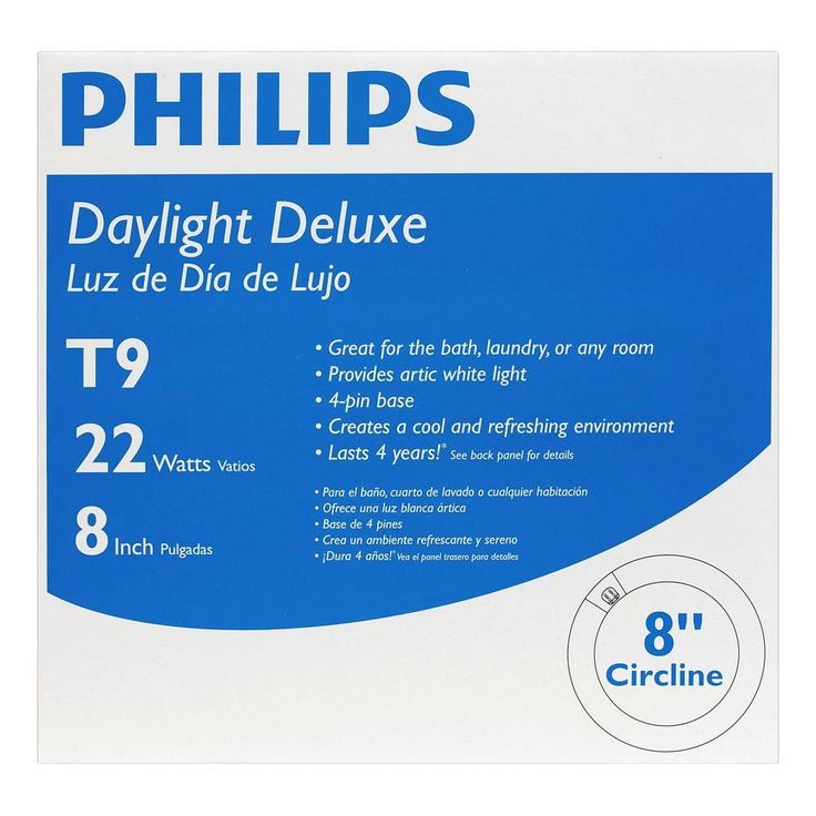 Philips 22-Watt 8 in. Linear T9 Fluorescent Tube Light Bulb Daylight Deluxe (6500K) Circline