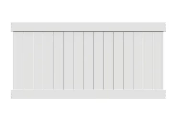 Freedom Ready-to-Assemble Bolton 4-ft H x 8-ft W White Vinyl Flat-Top Vinyl Fence Panel