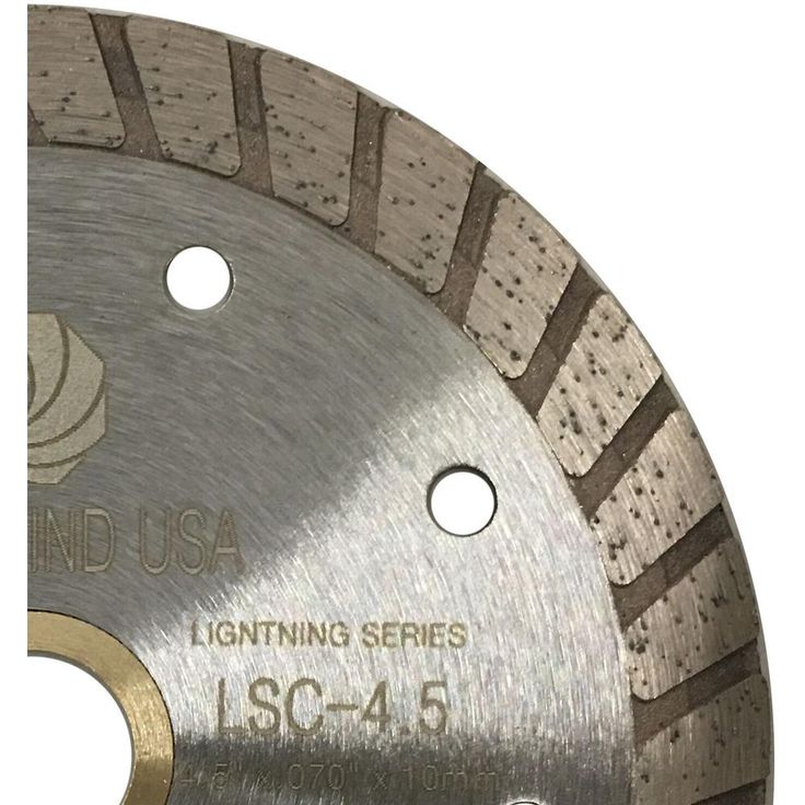 Whirlwind USA 4.5 in. Turbo Rim Diamond Blade for Dry or Wet Cutting Concrete, Stone, Brick and Masonry