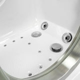 Deluxe 55 in. Walk-In Whirlpool and Air Bath Bathtub in White, Fast Fill Faucet Set Digital Control, RH 2 in. Dual Drain - Super Arbor