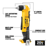 20-Volt MAX Lithium-Ion Cordless 3/8 in. Right Angle Drill (Tool-Only)
