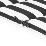 21.5 in. x 72 in. x 4 in. Black Cabana Stripe Outdoor Chaise Lounge Cushion