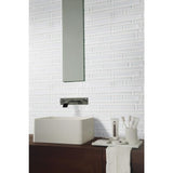 Ice Interlocking 12 in. x 12 in. x 8 mm Glass Mesh-Mounted Mosaic Tile (10 sq. ft./case)