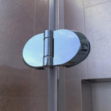 Aqua Fold 36 in. D x 36 in. W x 76 3/4 in. H Frameless Shower Door with Base and Backwalls - Super Arbor