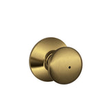 Plymouth Bright Brass Privacy Bed/Bath Door Knob - Super Arbor