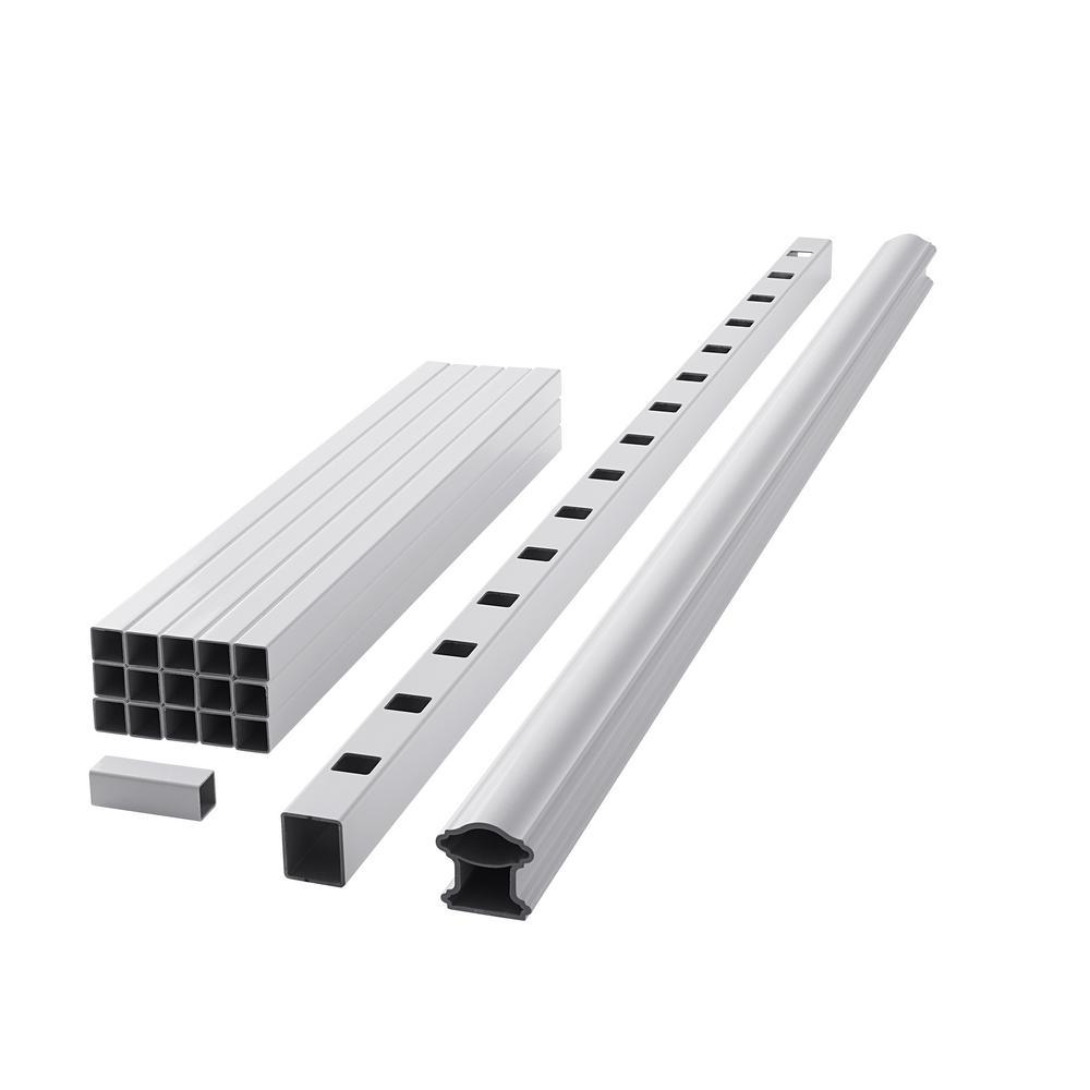 ArmorGuard Classic 94 in. White Composite Rail Kit - Super Arbor