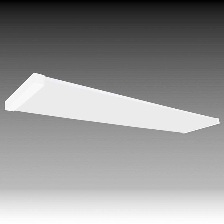 Commercial Electric 48 in. x 10 in. 4200 Lumens White End Caps Integrated LED Panel Light Selectable CCT Kitchen Lighting