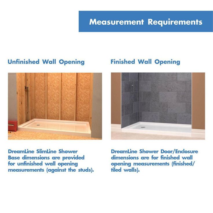 SlimLine 48 in. W x 36 in. D Double Threshold Shower Base in White with Right Hand Drain