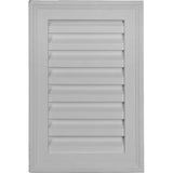 12 in in. x 18 in. Rectangular Primed Polyurethane Paintable Gable Louver Vent - Super Arbor