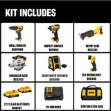 20-Volt MAX Lithium-Ion Cordless Combo Kit (6-Tool) with (2) Batteries 2Ah, Charger and Tool Bag - Super Arbor
