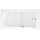 60 in. Walk-In Air Bath Tub in White with 1.28 GPF Single Flush Toilet - Super Arbor