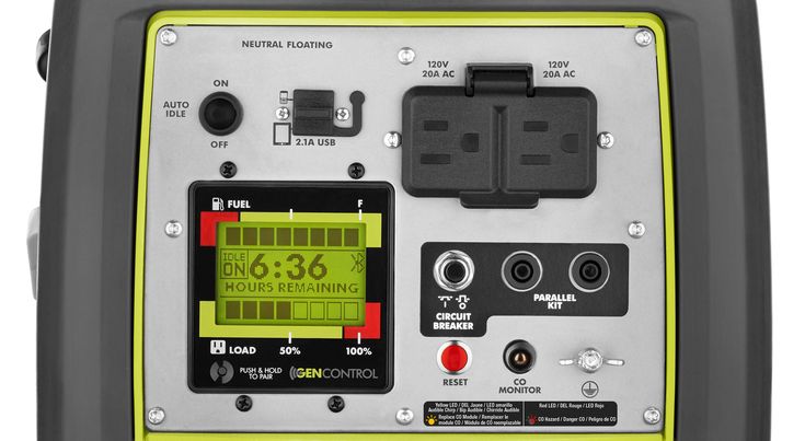RYOBI 2,300-Watt Recoil Start Bluetooth Super Quiet Gasoline Powered Digital Inverter Generator with CO Shutdown Sensor