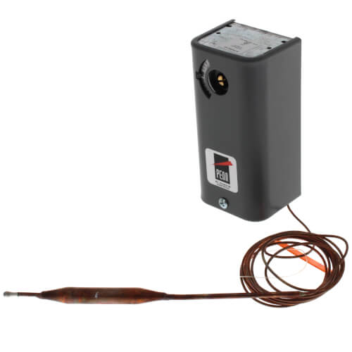 Johnson Controls A19ABA-45C temperature controller - front view (Differential: Adjustable; Application: Remote Bulb Temperature)