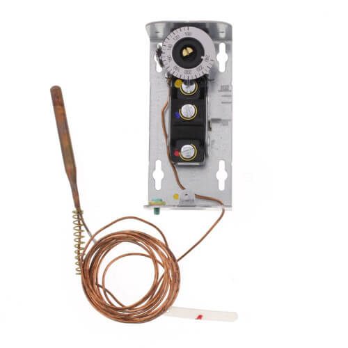 Johnson Controls A19ABC-12C temperature controller - detail view (Differential: Adjustable; Application: Remote Bulb Temperature)