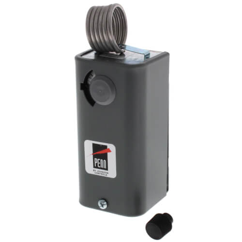 Johnson Controls A19BBC-2C temperature controller - front view (Differential: Adjustable; Application: Cool Only)