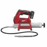 Milwaukee M12 12-Volt Lithium-Ion Cordless Grease Gun XC Kit with M12 LED Compact Flood Light, 8,000 PSI