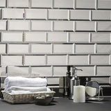 ABOLOS Reflections Silver Straight Edge 3 in. x 12 in. Glass Mirror Subway Wall Tile (14 sq. ft. / case)