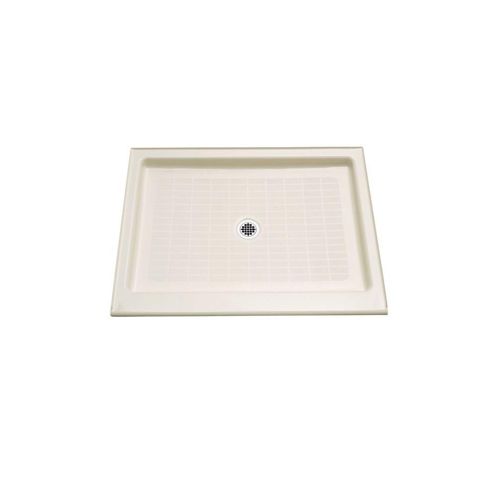 Purist 48 in. x 36 in. Single Threshold Shower Base with Center Drain in White - Super Arbor