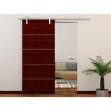96 in. Stainless Steel Strap Rolling Door Hardware Kit for Wood or Glass Door - Super Arbor