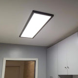 Commercial Electric 1 ft. x 4 ft. 4000 Lumens Dimmable Matte Black Integrated LED Flat Panel Ceiling Flush Mount Fixture, Selectable 5CCT