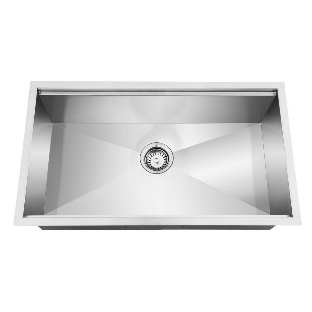 All-in-One Undermount Stainless Steel 27 in. Single Bowl Kitchen Workstation Sink with Faucet and Accessories Kit - Super Arbor