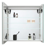 Royale Basic 30 in. W x 30 in. H Recessed or Surface Mount Medicine Cabinet with Bi-View Door, LED Lighting with Dimmer