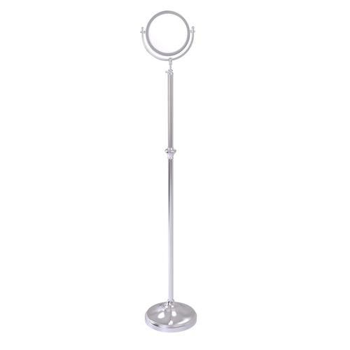 Allied Brass 10.5-in x 68-in Satin Chrome Double-Sided Magnifying Freestanding Vanity Mirror