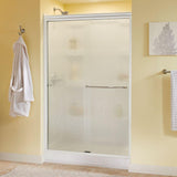 Simplicity 48 in. x 70 in. Semi-Frameless Traditional Sliding Shower Door in Bronze with Clear Glass - Super Arbor