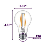 Philips 40-Watt Equivalent A19 Dimmable Energy Saving Clear Glass Indoor/Outdoor LED Light Bulb Daylight (5000K) (4-Pack)