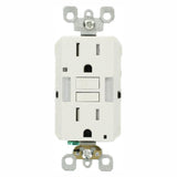 15 Amp Self-Test¬†SmartlockPro Combo Duplex Guide Light and Tamper Resistant GFCI Outlet, White (3-Pack) - Super Arbor