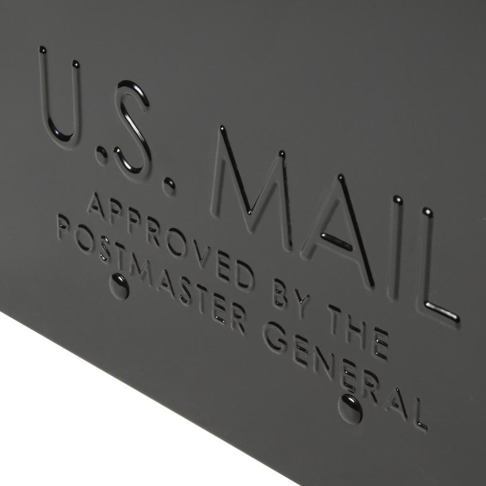 Storehouse Extra Large, Steel, Post Mount Mailbox, Black - Super Arbor