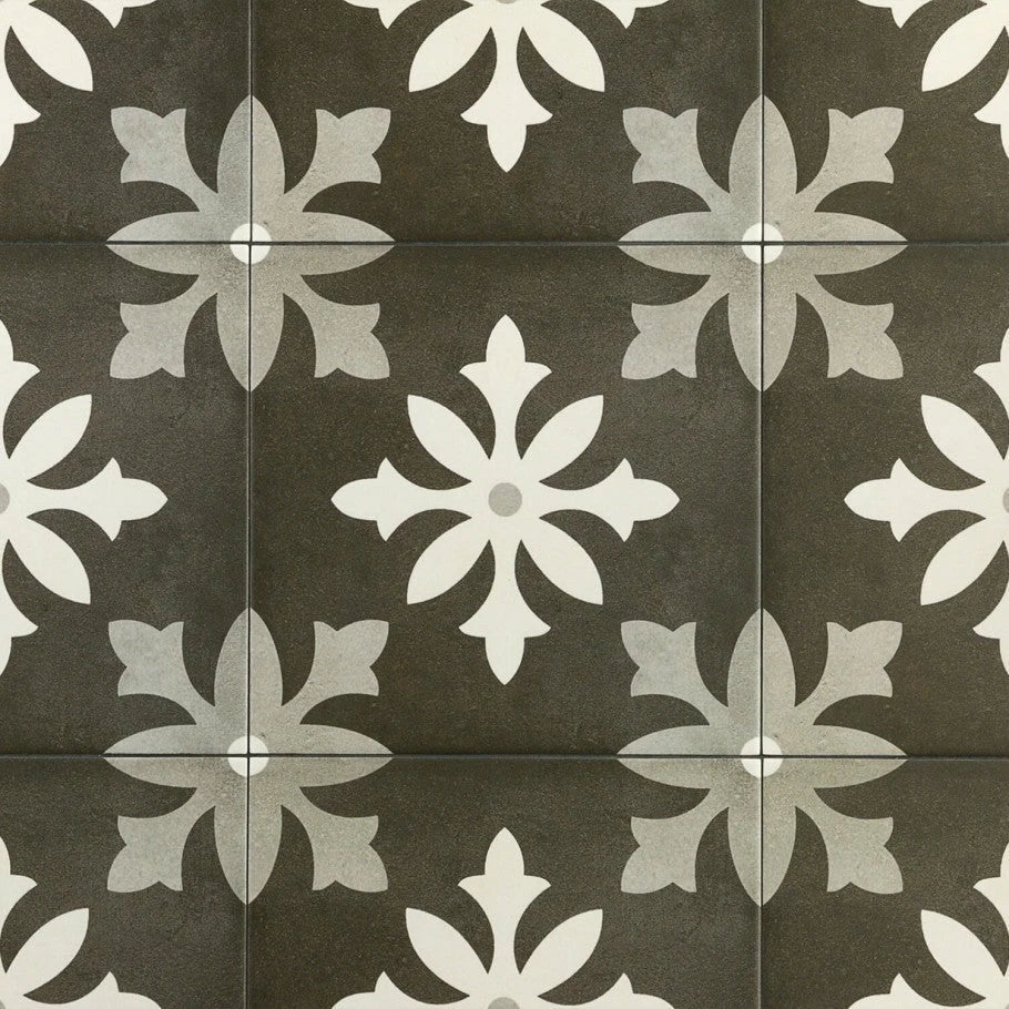 Bond Tile Picasso Nero 9x9 Glazed Porcelain Tile