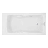EverClean 72 in. Acrylic Rectangular Drop-in Whirlpool Bathtub in White - Super Arbor