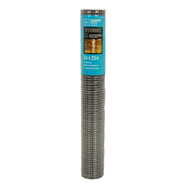 Everbilt 1/2 in. Mesh x 3 ft. x 25 ft. 19-Gauge Galvanized Steel Hardware Cloth