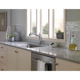 Delta Cassidy Arctic Stainless 1-Handle Deck-Mount Pull-Out Handle Kitchen Faucet
