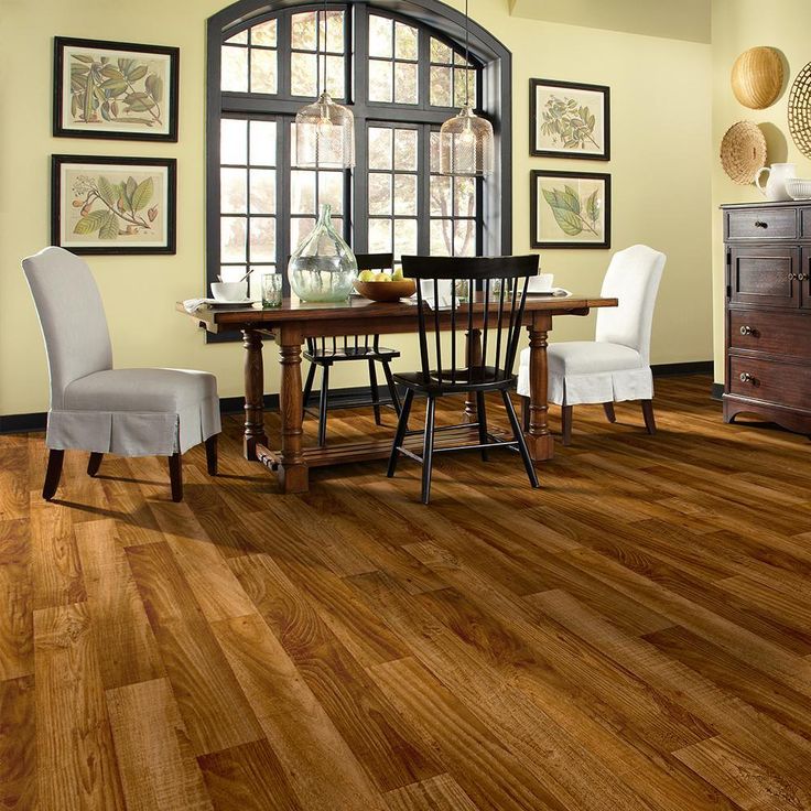 TrafficMASTER Smokehouse Oak Honey Residential Vinyl Sheet, Sold by 13.2 ft. Wide x Custom Length