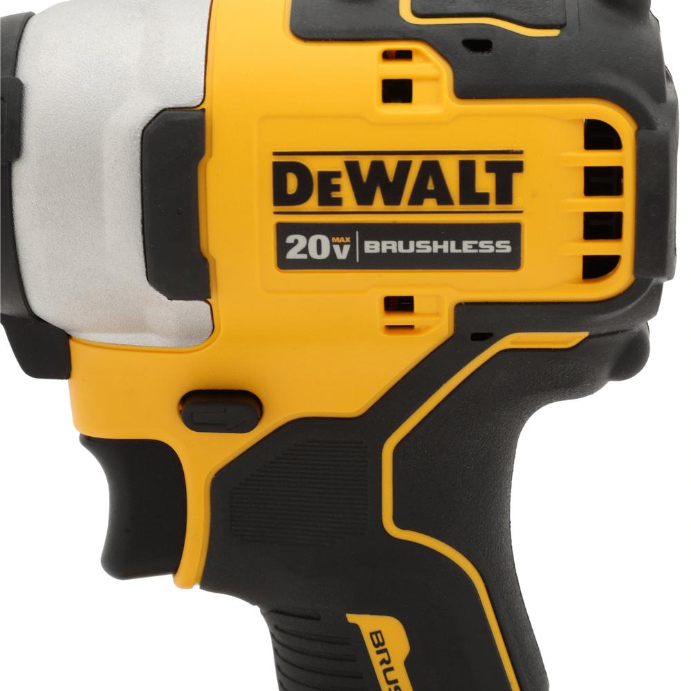 ATOMIC 20-Volt MAX Lithium-Ion Brushless Cordless Compact 1/4 in. Impact Driver with 2 Batteries 1.3 Ah Charger and Bag - Super Arbor