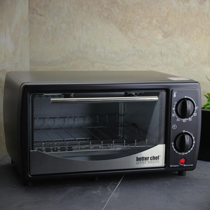 Better Chef 2-Slice Black Convection Toaster Oven (700-Watt)