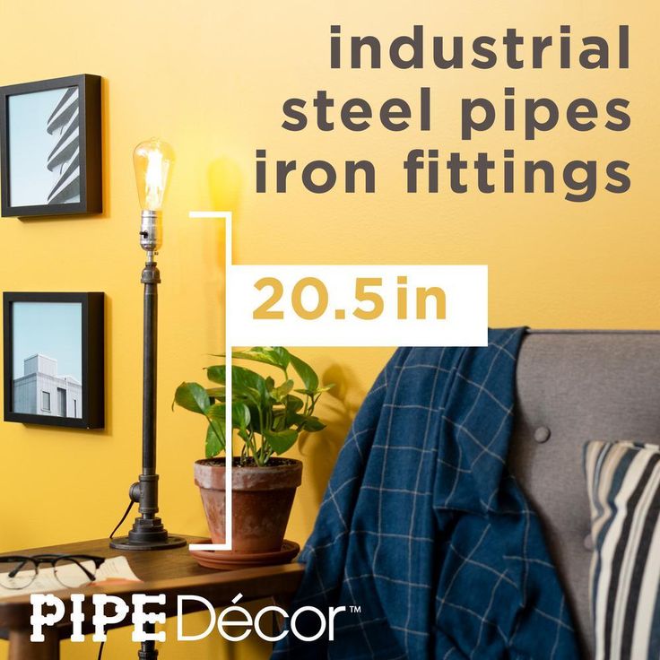 1/2 in. Black Steel Pipe 20.5 in. H Torch Style Lamp Kit