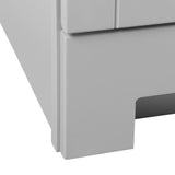 Style Selections Ellenbee 30.5-in Gray Single Sink Bathroom Vanity with White Cultured Marble Top