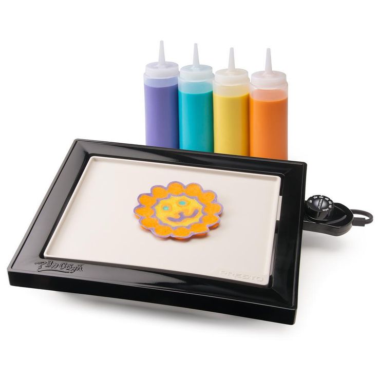 112.5 sq. in. Black Non-Stick PanGogh Electric Griddle Pancake Art Kit
