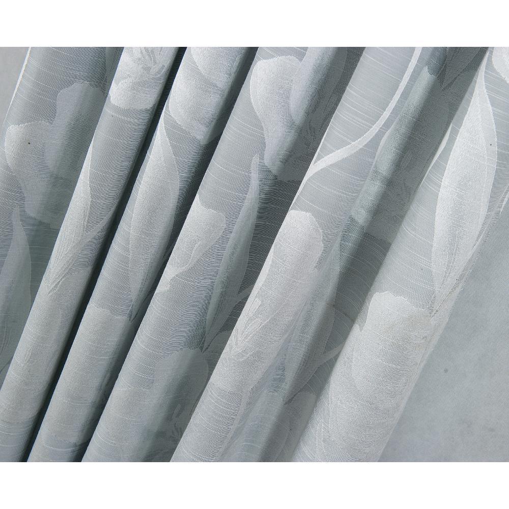 Lily 70 in. x 72 in. Silver Floral Shower Curtain - Super Arbor