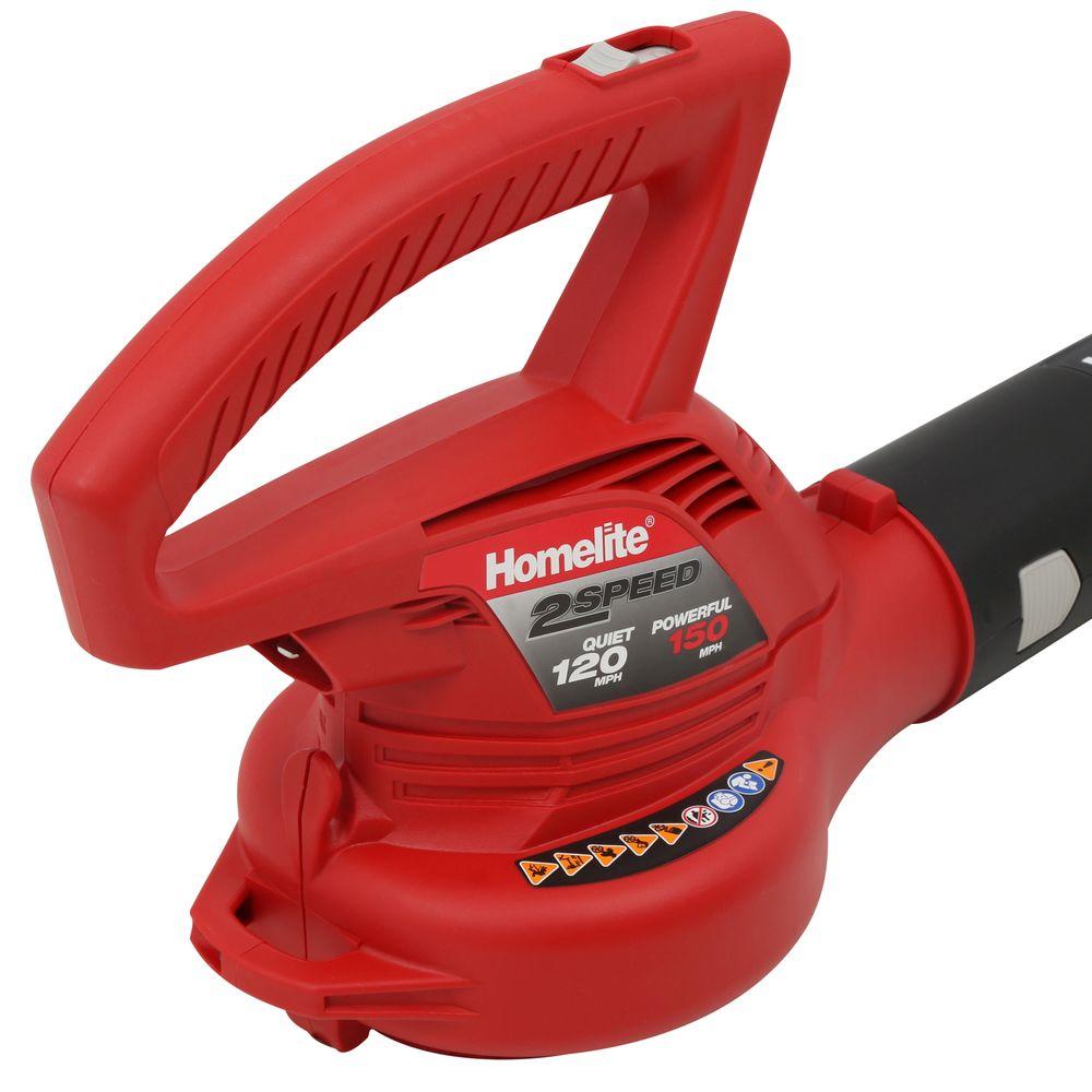 Homelite 150 MPH 233 CFM 7 Amp Electric Leaf Blower/Sweeper - Super Arbor