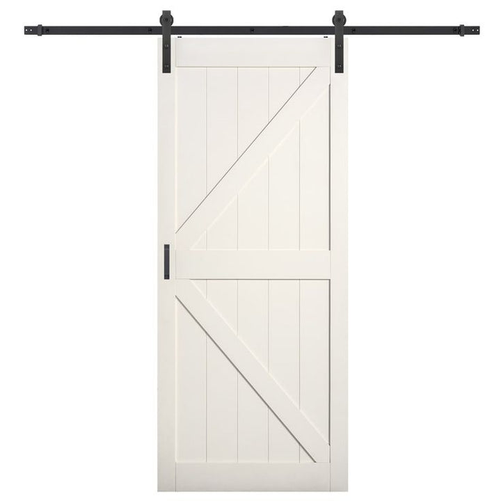 RELIABILT 42-in x 84-in White Primed K-frame Mdf Single Bypass Barn Door (Hardware Included)